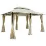 Outsunny 10 x 13 Outdoor Soft Top Pergola Gazebo with Curtains, 2-Tier Steel Frame Gazebo for Patio, Cream White Outsunny 10 x 13 Outdoor Soft Top Pergola Gazebo with Curtains, 2-Tier Steel Frame Gazebo for Patio, Cream White