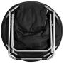 Urban Shop Super Soft Faux Fur Saucer Chair With Folding Metal Frame, Black