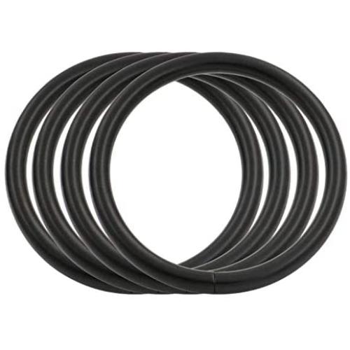 BIKICOCO 1-1/2 Metal O-Ring Buckle Connector Round Loops Non Welded for Bags Webbing Purse and Belt Straps, Black, Pack of 4