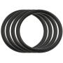 BIKICOCO 1-1/2 Metal O-Ring Buckle Connector Round Loops Non Welded for Bags Webbing Purse and Belt Straps, Black, Pack of 4