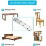 Straight Brace, Ouioui 4 Pieces Stainless Steel Flat Brace (6.57 x 1.49 inch, 167 x 38mm) Braces Joining Plate Connector Support Bracket for Shelves Cabinets Wood Furniture, 32 Pieces Screws Included