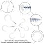 ASTARON 70 Pcs Mutli-Size Vinyl Coated Cup Hooks Metal Screw-in Hooks for Hanging Coffee Cup Plant, White
