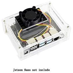 Acrylic Case (Type A) for The Jetson Nano Developer Kit Supports Cooling Fan Easy Access to Peripheral Connectors Dust Resistance