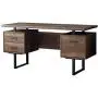 Monarch Specialties Computer Desk with Drawers - Contemporary Style - Home & Office Computer Desk with Metal Legs - 60''L (Brown Reclaimed Wood Look) Monarch Specialties Computer Desk with Drawers - Contemporary Style - Home & Office Computer Desk with Metal Legs - 60''L (Brown Reclaimed Wood Look)
