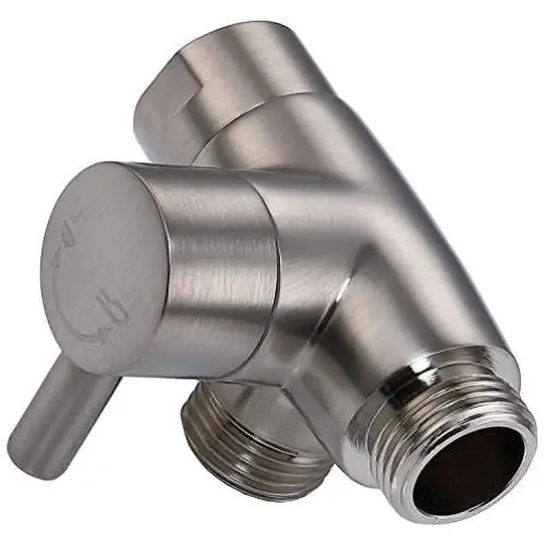G-promise 100% Solid Metal Shower Arm Diverter for Hand Held Showerhead and Fixed Spray Head ∣ G 1/2 Two-Way Bathroom Universal Shower System Replacement Part (Brushed Nickel) G-promise 100% Solid Metal Shower Arm Diverter for Hand Held Showerhead and Fixed Spray Head ∣ G 1/2 Two-Way Bathroom Universal Shower System Replacement Part (Brushed Nickel)
