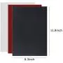 Perzodo 16 Pack Red and Black Adhesive Back Felt Sheets Self Adhesive Back Felt Sheets, 8.3 by 11.8'' (A4 Size), Adhesive Craft Felt Fabric Sheets Back Sheet for DIY Art Projects