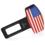 DGZZI Car Seat Belt Clip 2PCS Vehicle Mounted Car Safety Seat Belt Buckles With National Flag Car Metal Seat Belt Plug