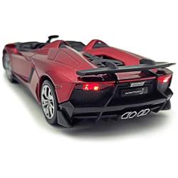 Lmoy 1:32 Scale Die-cast Super Sports Car Lambo Aventador J Pull Back Cabriolet Metal Model Toy Car with Light & Sound Gift for Children (red)