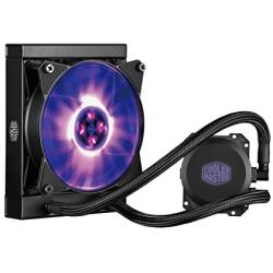 Cooler Master MasterLiquid ML120L RGB Close-Loop CPU Liquid Cooler, 120mm Radiator, Dual Chamber RGB Pump, Dual MF120R RGB Fans, RGB Lighting for AMD Ryzen/Intel LGA1200/1151