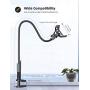Phone Holder Bed Gooseneck Mount - Lamicall Cell Phone Clamp Clip for Desk, Flexible Lazy Long Arm Headboard Bedside, Overhead Mount Stand, Compatible with Phone 12 Mini 11 Pro Xs Max XR X 8 7 6 Plus