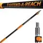 5-12 ft Long Telescopic Extension Pole // Multi-Purpose Extendable Pole with Universal Twist-on Metal Tip // Lightweight and Sturdy // Best Telescoping Pole for Painting, Dusting and Window Cleaning 5-12 ft Long Telescopic Extension Pole // Multi-Purpose Extendable Pole with Universal Twist-on Metal Tip // Lightweight and Sturdy // Best Telescoping Pole for Painting, Dusting and Window Cleaning