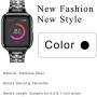 LELONG for Apple Watch Band 38mm 40mm 42mm 44mm SE Series 6 Series 5 4 3 2 1 , Bling Replacement Bracelet iWatch Band, Diamond Rhinestone Stainless Steel Metal Wristband Strap