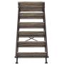Hombazaar 6-Tier Tall Bookshelf, Vintage Industrial Metal Bookcase Display Rack and Storage Organizer for Living Room, Grey Oak