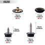 Glarks 120-Pieces Stainless Steel Marine Grade Canvas and Upholstery Boat Cover Snap Button Fastener Kit with 2Pcs Setting Tool (40 Sets) - Black
