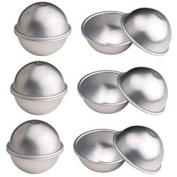 WARMBUY 12 Pcs DIY Metal Bath Bomb Molds, Set of 6