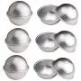 WARMBUY 12 Pcs DIY Metal Bath Bomb Molds, Set of 6 WARMBUY 12 Pcs DIY Metal Bath Bomb Molds, Set of 6