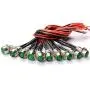 Amotor 10Pcs 8mm 5/16'' LED Metal Indicator Light 12V Waterproof Signal Pilot Lamp Dash Directional Car Truck Boat with Wire (Green) Amotor 10Pcs 8mm 5/16'' LED Metal Indicator Light 12V Waterproof Signal Pilot Lamp Dash Directional Car Truck Boat with Wire (Green)