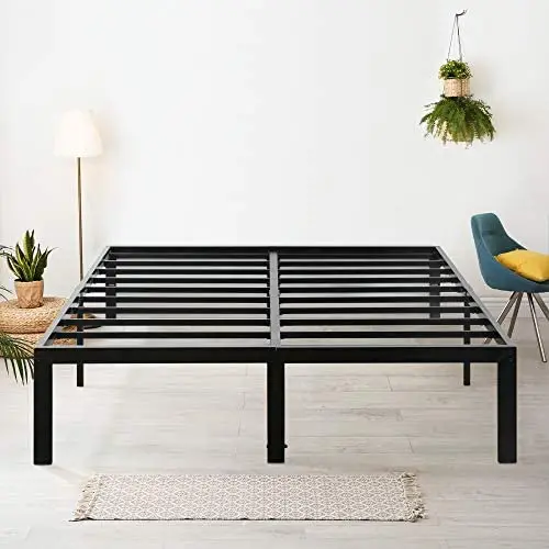 Olee Sleep 18'' Heavy Duty Queen Steel Slat, No Box Spring Needed, Black Olee Sleep 18'' Heavy Duty Queen Steel Slat, No Box Spring Needed, Black