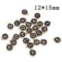 2 Sets(52pcs) Black Cute Mixed Letter Beads Metal Letter Charms Enamel Initial Charms Wholesale Double Sided Alphabet Charms for Necklace and Bracelet Making Craft Supplier (HM452)