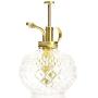 Purism Style Plant Mister- Clear Color Glass Bottle & Brass Sprayer (Matt Gold)
