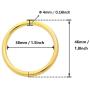 BIKICOCO 1-1/2 Metal O-Ring Buckle Connector Round Loops Non Welded for Bags Webbing Purse and Belt Straps, Gold, Pack of 6