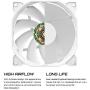 uphere 120mm White Case Fan Long Life for PC Computer Case Cooling 3-Pack(12WT3-3)