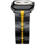 LDFAS Compatible for Apple Watch Band 44mm 42mm, Titanium Metal Watch Bands with Enhanced Durability Version Compatible for Apple Watch SE, Apple Watch Series 6/5/4/3 Smartwatch, Black/Yellow