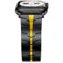 LDFAS Compatible for Apple Watch Band 44mm 42mm, Titanium Metal Watch Bands with Enhanced Durability Version Compatible for Apple Watch SE, Apple Watch Series 6/5/4/3 Smartwatch, Black/Yellow