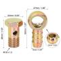 X AUTOHAUX 2 Sets 16mm Banjo Hose Barb Bolt Fitting Banjo Bolt Washer for Car Motorcycle Metal