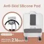 ELECOM Aluminum Tablet Stand with Headphone Holder, Cable Clip Organizer, Adjustable Tilt Angle, Anti-Slip Base (TB-DSCHHPALSV)