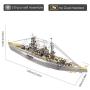 Piececool 3D Puzzle Metal Model Kits-Nagato Class Battleship DIY 3D Metal Jigsaw Puzzle for Adults, Great Gift Idea
