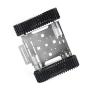 XiaoR Geek Smart Robot Car Chassis Kit Stainless Steel Tank Chassis with 2WD Motors for Arduino/Raspberry Pi/Jetson Nano DIY Remote Control Robot Car Toys - Free Tools (Mini Chassis-Stainless Steel)