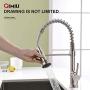 GIMILI Kitchen Faucet with Pull Down Sprayer Commercial Single Handle Lever Spring Kitchen Sink Faucet Brushed Nickel