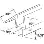 Prime-Line M 6258 Frameless Shower Door Bottom Seal – Stop Shower Leaks and Create a Water Barrier (3/8” x 36”, Clear Vinyl)