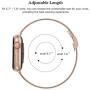 SWEES Compatible with iWatch 38mm 40mm 42mm 44mm, Stainless Steel Metal Narrow Small Soft Thin Replacement Compatible for iWatch Series 6 5 4 3 2 1 SE Women Men, Black, Champagne, Silver, Rose Gold