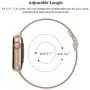 SWEES Compatible with iWatch 38mm 40mm 42mm 44mm, Stainless Steel Metal Narrow Small Soft Thin Replacement Compatible for iWatch Series 6 5 4 3 2 1 SE Women Men, Black, Champagne, Silver, Rose Gold