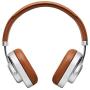 Master & Dynamic MW65 Active Noise-Cancelling (Anc) Wireless Headphones – Bluetooth Over-Ear Headphones with Mic, Silver Metal/ Brown Leather