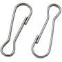 Gubar 50PCS - 1.58 inch（40mm） Upgrade Metal Spring Hooks, Flag Pole Clip Snaps Hook, 304 Stainless Steel Flagpole Accessories, Lanyard Snap Clip Hooks, Keychain