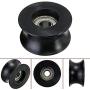 Letool 4pcs 608zz coated pa66 nylon 1.57inches bearing roller wheel 8x40x20mm U type groove pulley