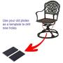 Project Patio Swivel Rocker Patio Chair Spring Plate 2.5'' x 5'' Patio Chair Replacement Parts - 2 Pack