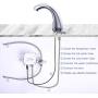 Charmingwater Automatic Sensor Touchless Bathroom Sink Faucet with Hole Cover Plate, Chrome Vanity Faucets, Hands Free Bathroom Water Tap with Control Box and Temperature Mixer
