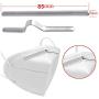FVANOR Aluminum Metal Nose Wires Bendable Twist Ties Bridge with Adhesive Back 85x5mm