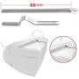 FVANOR Aluminum Metal Nose Wires Bendable Twist Ties Bridge with Adhesive Back 85x5mm