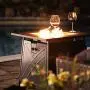 BALI OUTDOORS Gas Fire Pit Table, 28 inch 50,000 BTU Square Outdoor Propane Fire Pit Table with Lid and Blue Fire Glass BALI OUTDOORS Gas Fire Pit Table, 28 inch 50,000 BTU Square Outdoor Propane Fire Pit Table with Lid and Blue Fire Glass