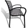 Festnight 3-Seater Outdoor Patio Garden Bench Porch Chair Seat with Steel Frame Solid Construction 49'' x 24'' x 32''