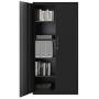 SONGMICS Steel Storage Cabinet, Office Cabinet with Storage Shelves and Double Doors, for Garage and Utility Room, Home Office, Black UOMC015B01