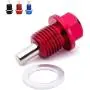 Magnetic Oil Drain Plug Magnetic Sump Drain Nut Oil Drain Bolt (12x1.25,Red) Magnetic Oil Drain Plug Magnetic Sump Drain Nut Oil Drain Bolt (12x1.25,Red)