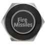 ESUPPORT Black Shell 12V Momentary Car Vehicle Red LED Light Headlight Push Button Stainless Steel Metal Switch 19mm Fire Missiles