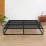 Olee Sleep 9 Inch Modern Metal Platform Bed Frame / Steel Slats / Mattress Foundation / Wood Slat Support / No Box Spring Needed, Queen,VC09BX02Q,Black