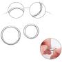 UNICRAFTALE 100pcs 20mm/25mm Split Key Rings Stainless Steel Key Ring Metal Split Key Chain Ring Parts Stainless Steel Color Flat Key Chain Rings for Home Keys Organization